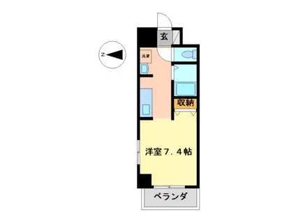 ジーピー栄本町通(1K/8階)の間取り写真