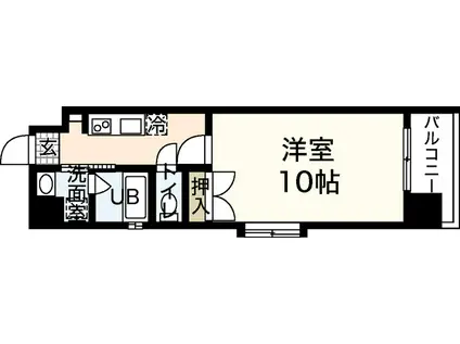 ラメール舟入(1K/6階)の間取り写真
