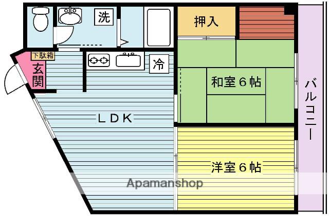FOREST2(2LDK/2階)の間取り写真