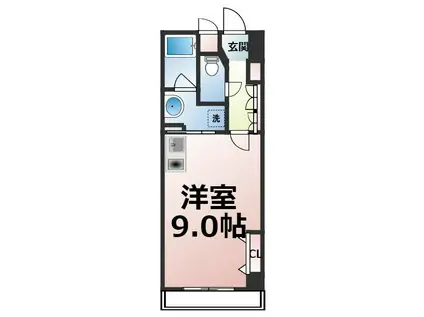 T.パラッツオ(ワンルーム/6階)の間取り写真