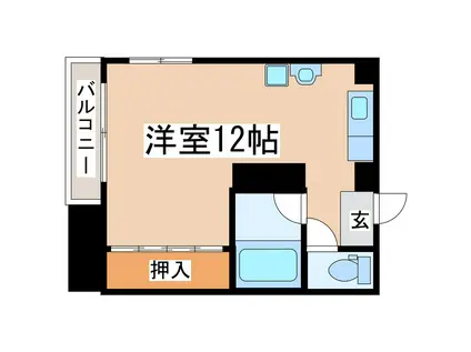 有嶋ビル(ワンルーム/3階)の間取り写真