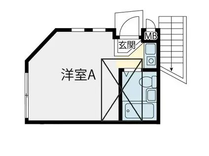 ハイツ志茂(ワンルーム/1階)の間取り写真