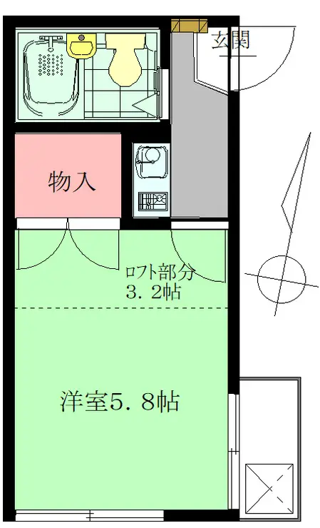 レオパレス川口第17 2階階 間取り