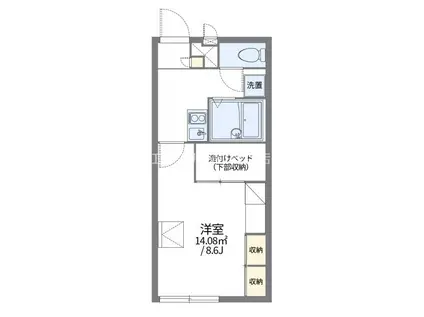 レオパレスルリームIII(1K/2階)の間取り写真