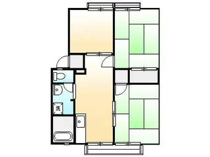 パナハイツ高尾 A・B(3DK/2階)の間取り写真