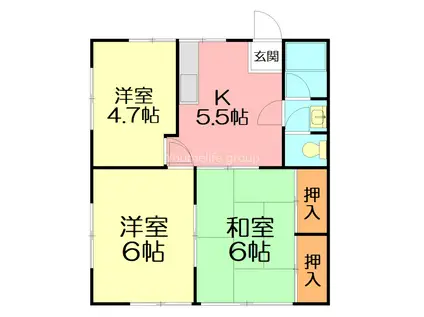 スターハイツNO.1(3DK/1階)の間取り写真