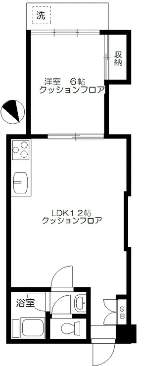 麻布十番ハイツ 6階階 間取り