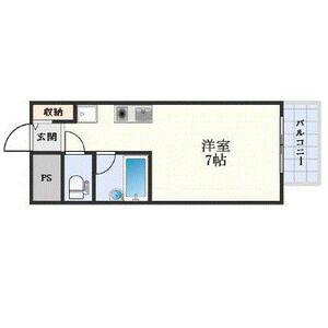エミネンスコート瀬田(1K/6階)の間取り写真