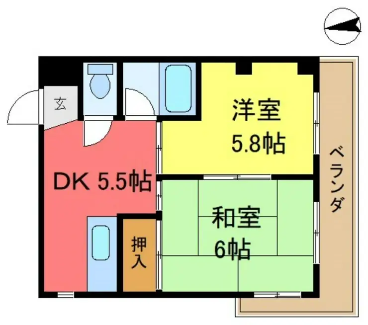 カトウ第二ハイツ 3階階 間取り