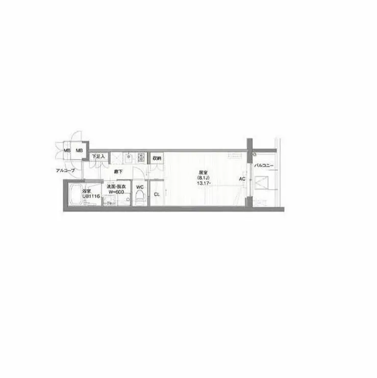 ガーデン東新宿 6階階 間取り