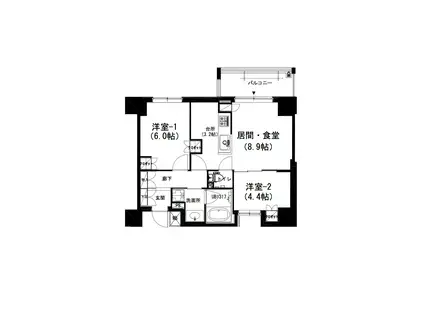 イズム栄町(2LDK/5階)の間取り写真