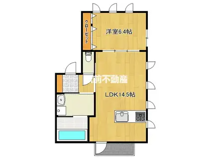 リゾートハイツ嘉瀬中原(1LDK/2階)の間取り写真