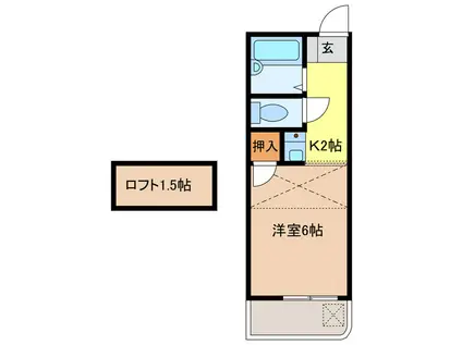 リバーサイドアリージェンス(1K/2階)の間取り写真