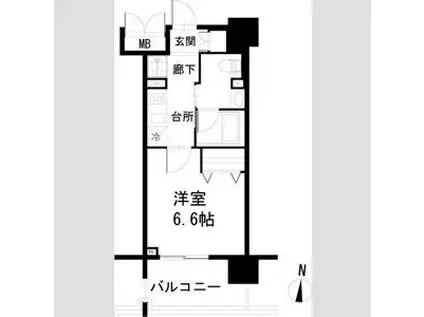 プライムアーバン錦糸公園(1K/7階)の間取り写真