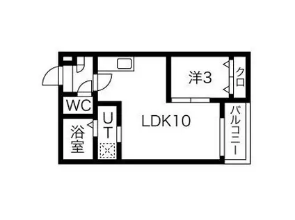 WARREN TODAI(1LDK/2階)の間取り写真
