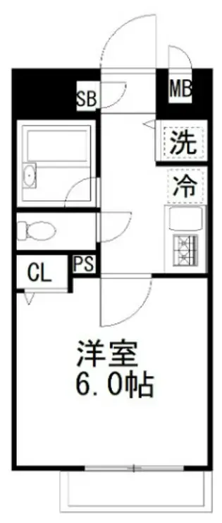 パレステュディオシンシア文京千石 7階階 間取り