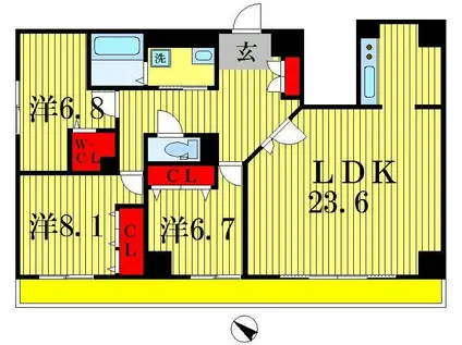 エルピス(3LDK/2階)の間取り写真