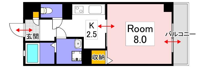 ARIOSO(1K/3階)の間取り写真