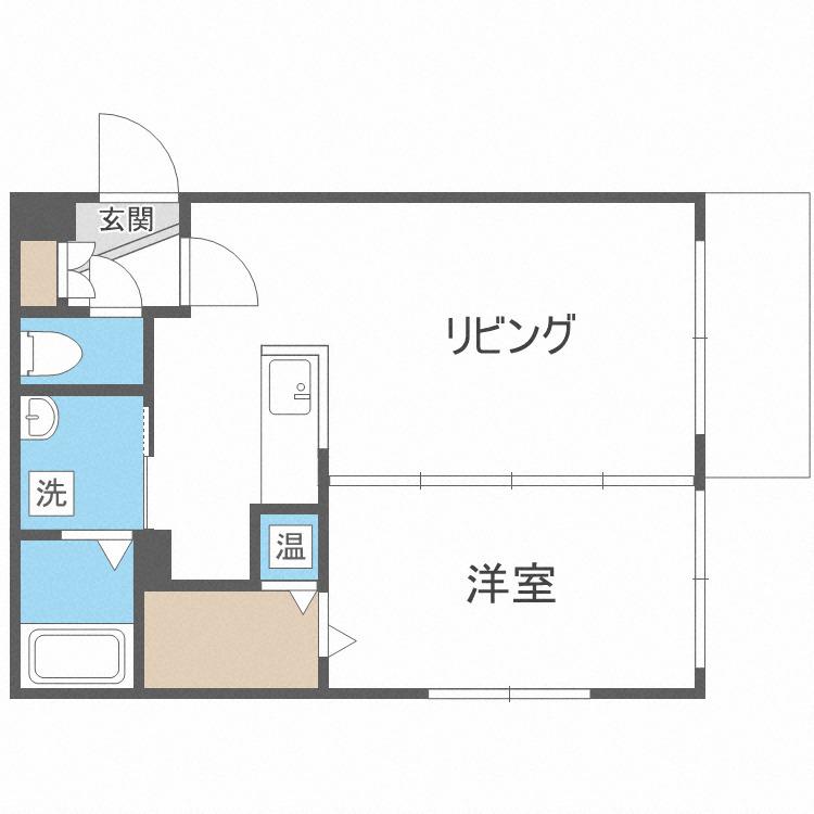 モルティーニ東札幌(1LDK/4階)の間取り写真