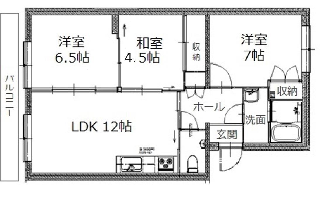 ルーチェ・ソラーレ(3LDK/3階)の間取り写真