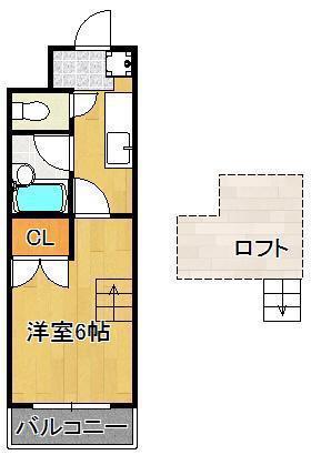 エスズイン(1K/4階)の間取り写真