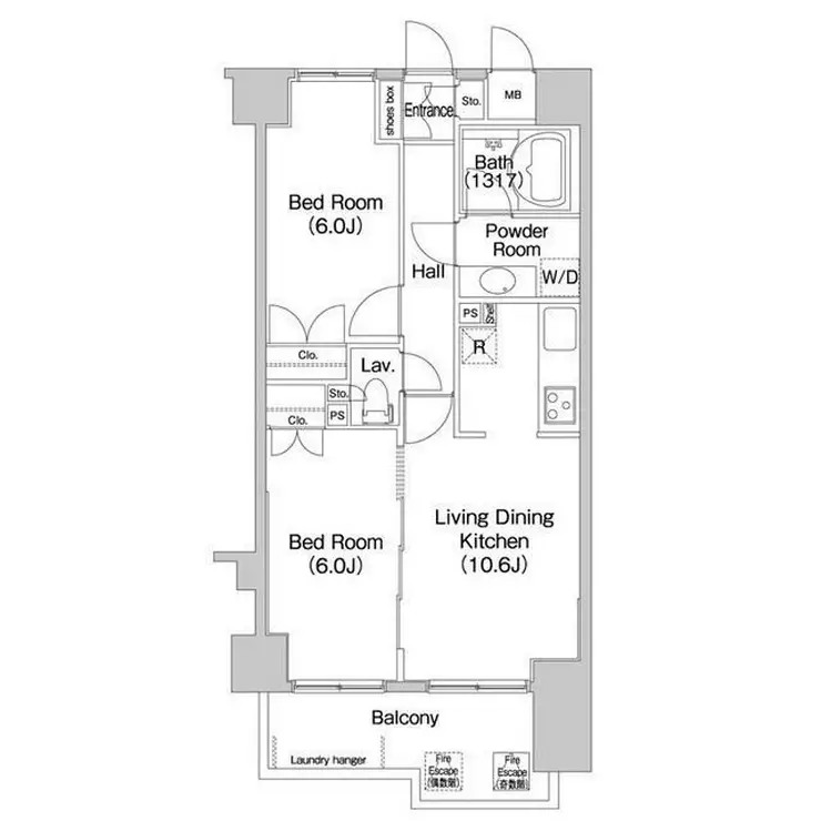 コンフォリア新子安 10階階 間取り