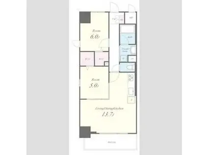 シュトルツ栄(2LDK/7階)の間取り写真