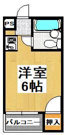 OMレジデンス白鷺(ワンルーム/3階)の間取り写真