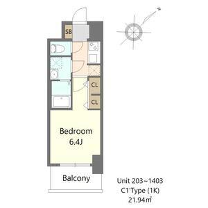 S-RESIDENCE堺ALTKLAS(1K/8階)の間取り写真