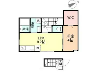 NYALDEE(1LDK/2階)の間取り写真