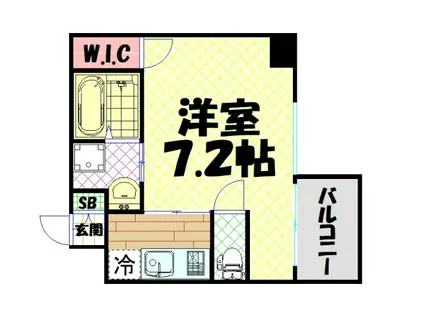 アドバンス難波南ワイズ(1K/4階)の間取り写真