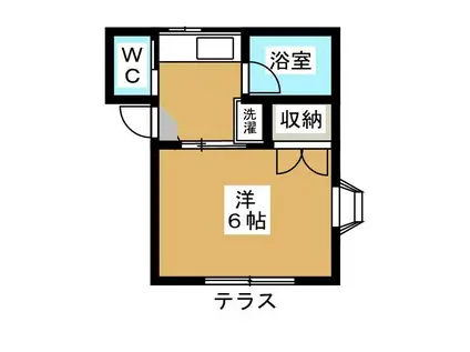 エルエー(1K/2階)の間取り写真
