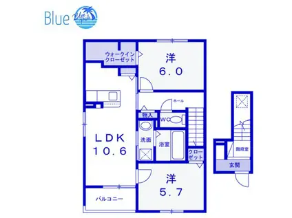 スリールステラ(1SLDK/1階)の間取り写真