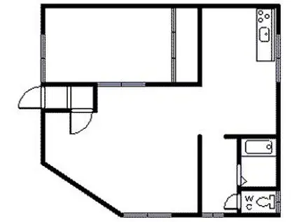 コスモコーポ(1LDK/2階)の間取り写真