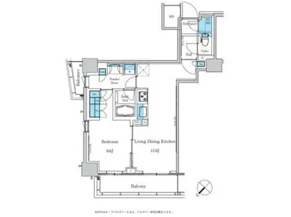 パークアクシス滝野川ラ ブリーズ(1LDK/3階)の間取り写真