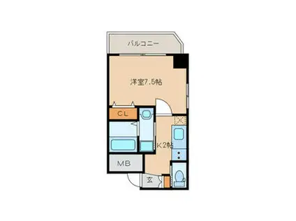 プレシャス名駅(1K/3階)の間取り写真