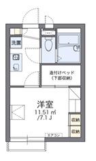 レオパレスクレイン(1K/2階)の間取り写真