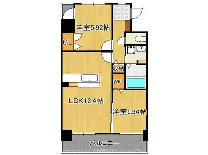 エストラーダ小倉(1LDK/5階)の間取り写真