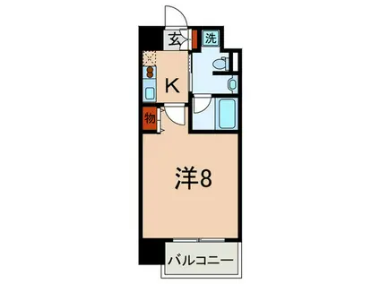 プロシード兵庫駅前通(1K/6階)の間取り写真