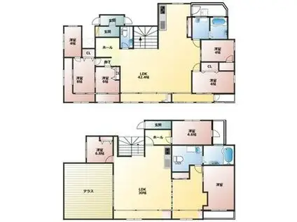 パレスM(6LDK/5階)の間取り写真