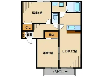 レジデンスTOZUKA(2LDK/2階)の間取り写真