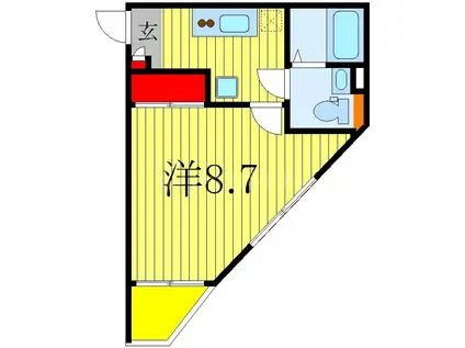 VISTA柏(1K/2階)の間取り写真