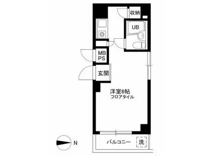 井荻ホームズ(ワンルーム/5階)の間取り写真