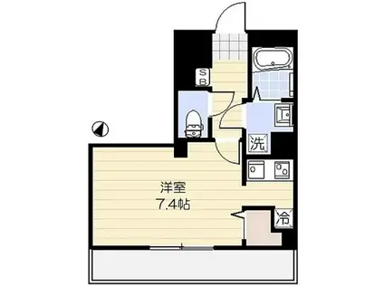 サンシエ大宮(ワンルーム/4階)の間取り写真