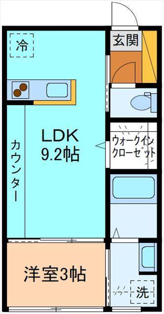 INTEGRAL N・Y(1LDK/2階)の間取り写真