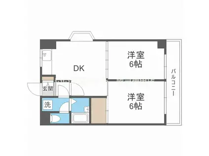 みつもとARRAY(2DK/4階)の間取り写真