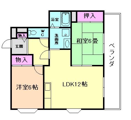 モアグレース(2LDK/2階)の間取り写真