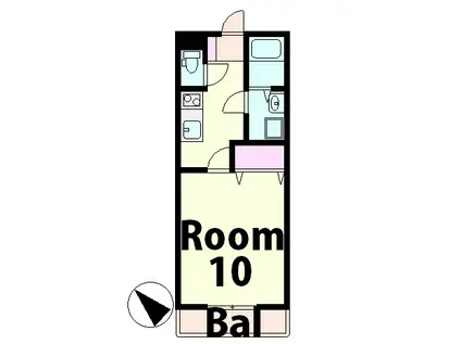 エクスプローラー(1K/2階)の間取り写真