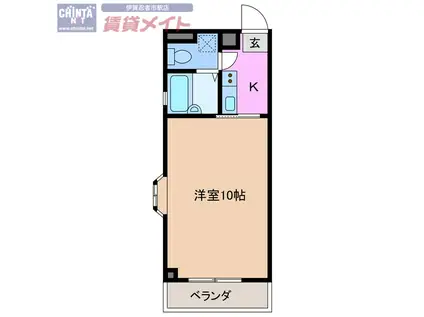 GENTILE IGA UENO(1K/3階)の間取り写真