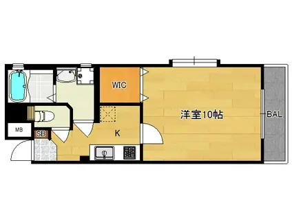 CASA BIEN 南京都 (1K/2階)の間取り写真